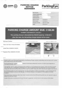 ParkingEye Payment Notice